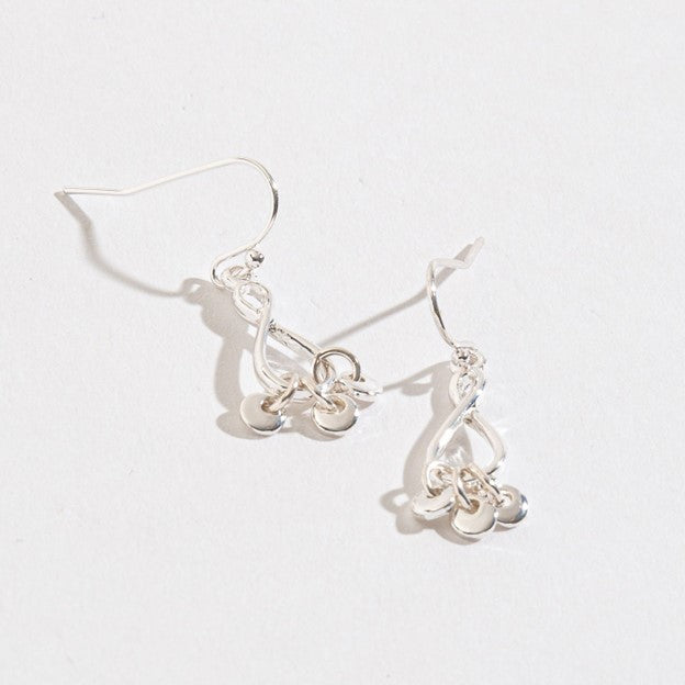 Infinity Disk Hook Earrings