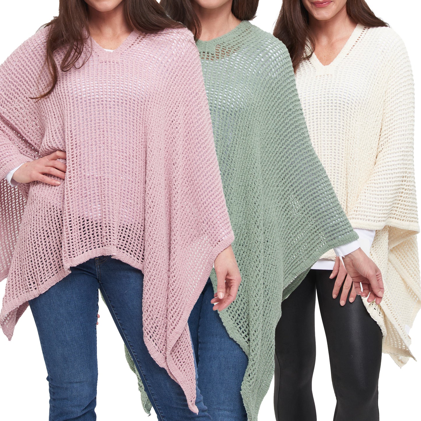 Presley Open Sweater Knit Poncho