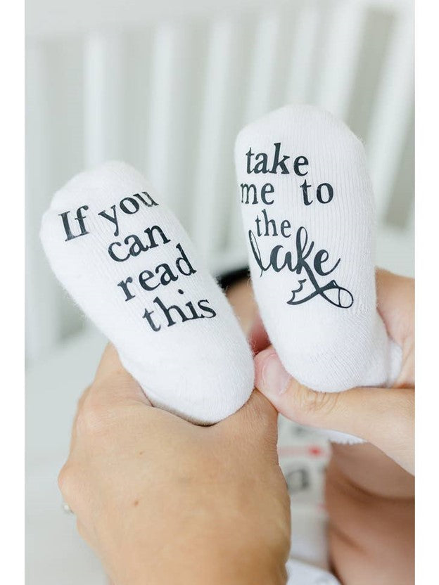Take Me To The Lake Baby Socks