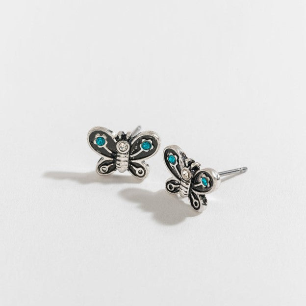 Silver Butterfly Earrings