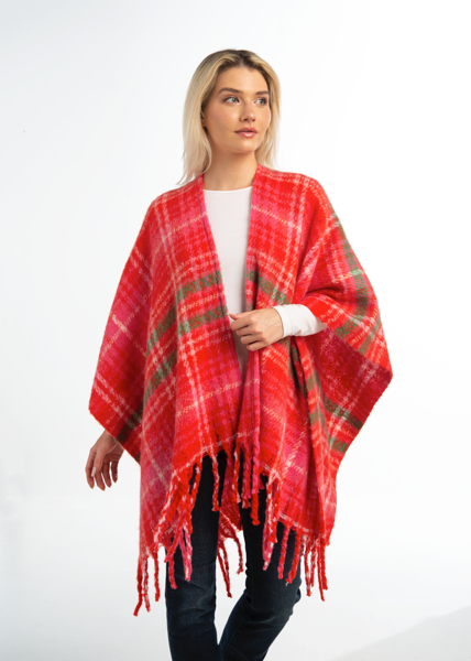 Bright Holiday Plaid Wrap