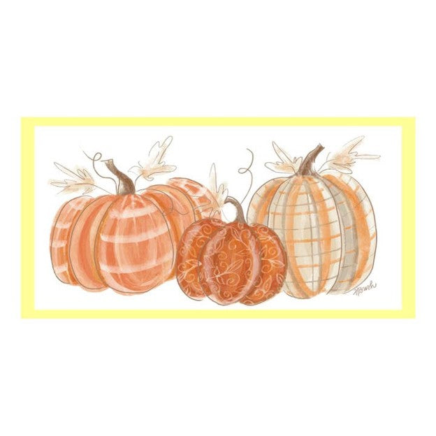 Haley Orange Pumpkins with Patterns Lumbar Pillow Swap