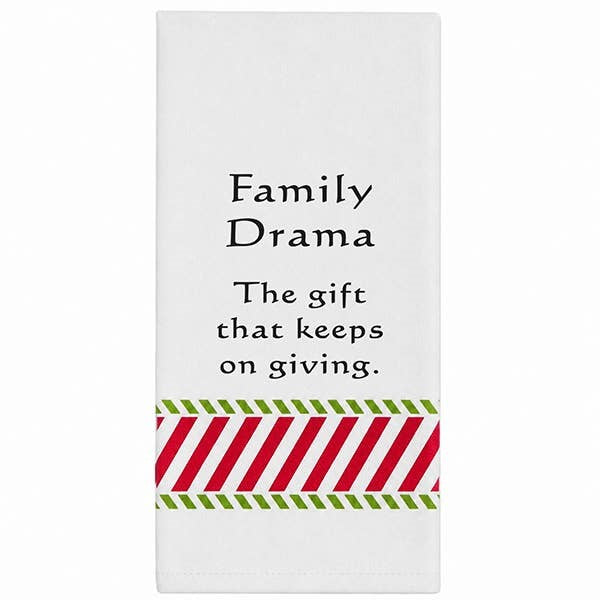 Wild Hare Bistro Towel "Family Drama..." Holiday Towel