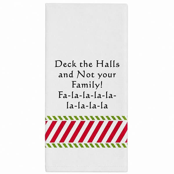 Wild Hare Bistro Towel "Deck the Halls..." Holiday Towel