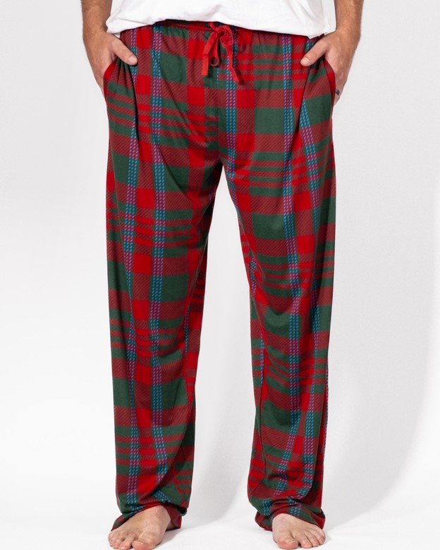 Men's Telluride Plaid Holiday Sleep Pants Dark Green/Red/Blue -Asst.