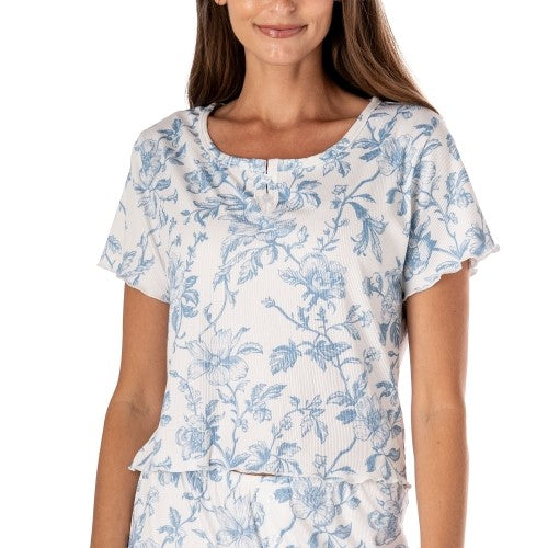 Hello Mello Ribbed Spill The Tea Lounge Top