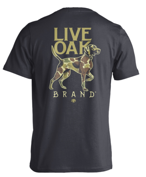Live Oak Pointer Camo Short Sleeve Comfort Color Tee