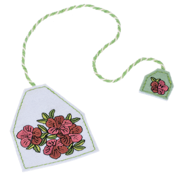 Floral Bookmarks w/Cord & Tassel