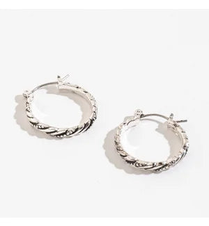 Large Silver Twist Ear Sense Earrings