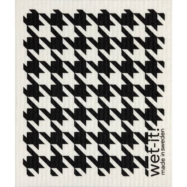 Houndstooth Black Wet-It Kitchen Cloth
