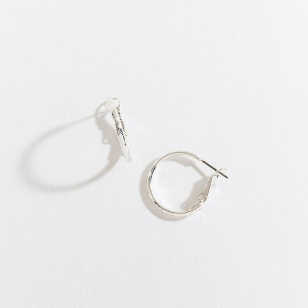 Silver Pattern Hoop Ear Sense Earrings