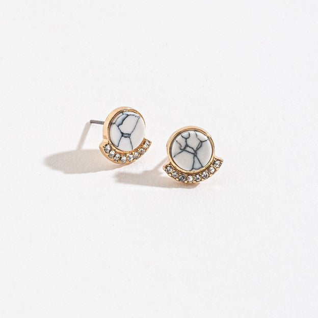 Howlite Pave Ear Sense Earrings