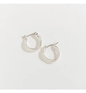 Silver Double Hoop Click Ear Sense Earrings
