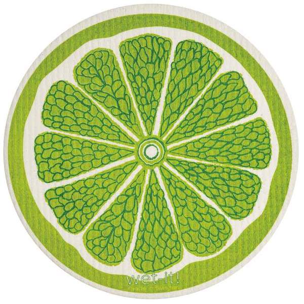 Lime Round Swedish Wet-It Kitchen Cloth