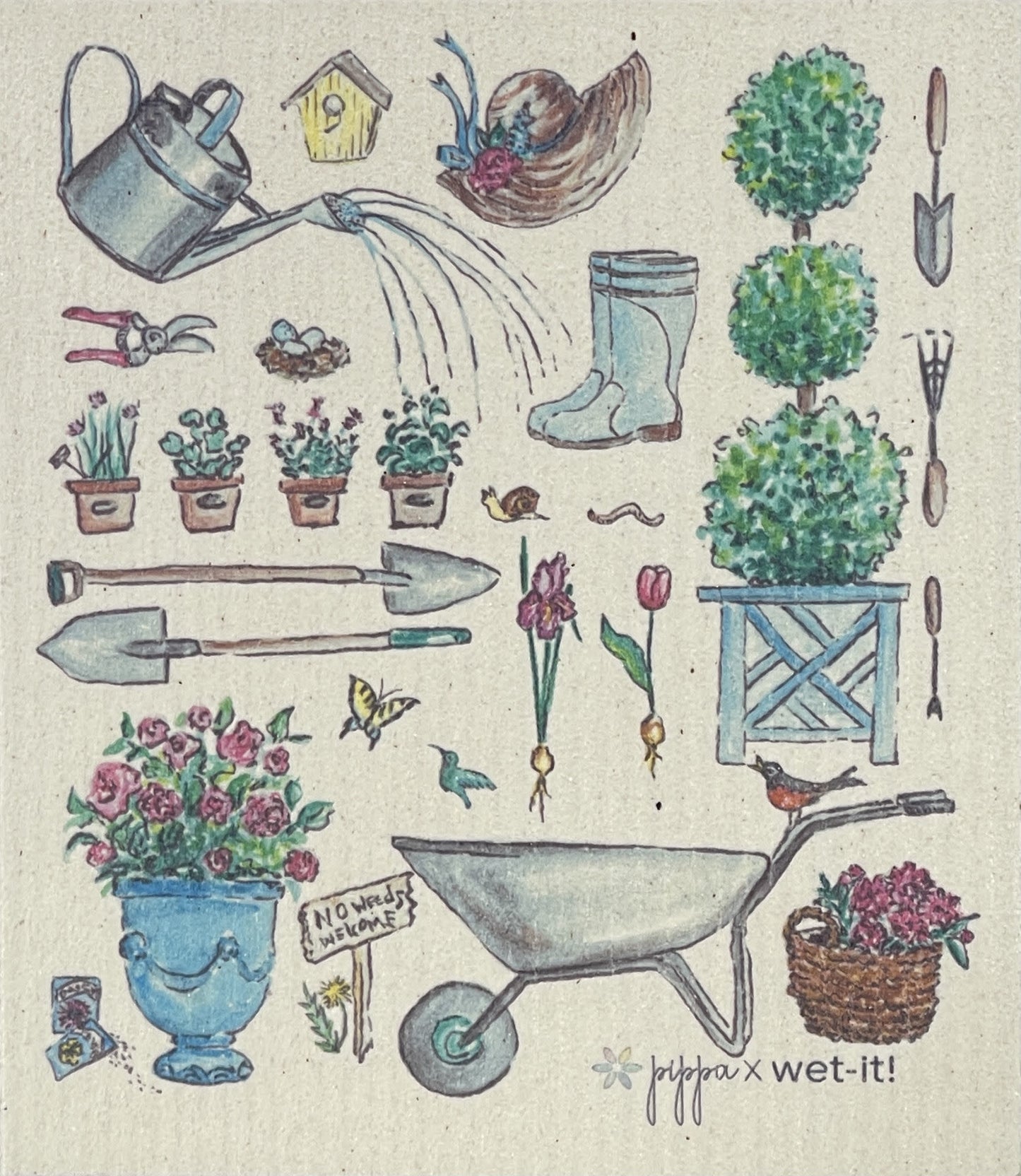 English Cottage Garden Wet It