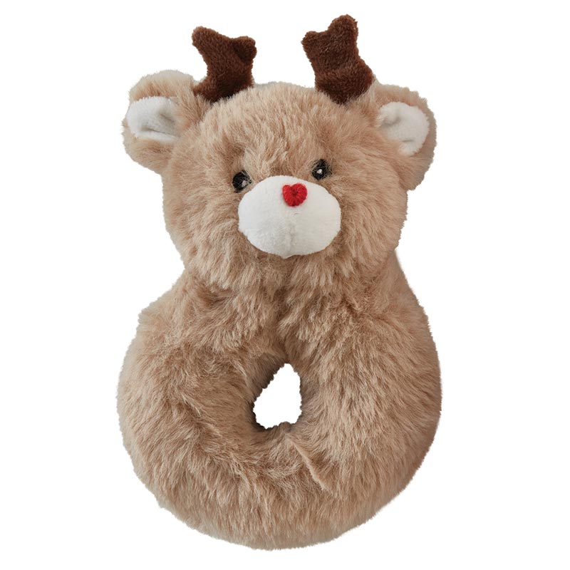 Swaddle Blanket with Reindeer Rattle