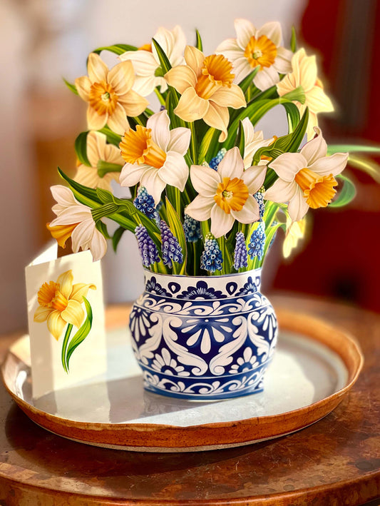 Pop-Up Flower Bouquets Cards English Daffodils