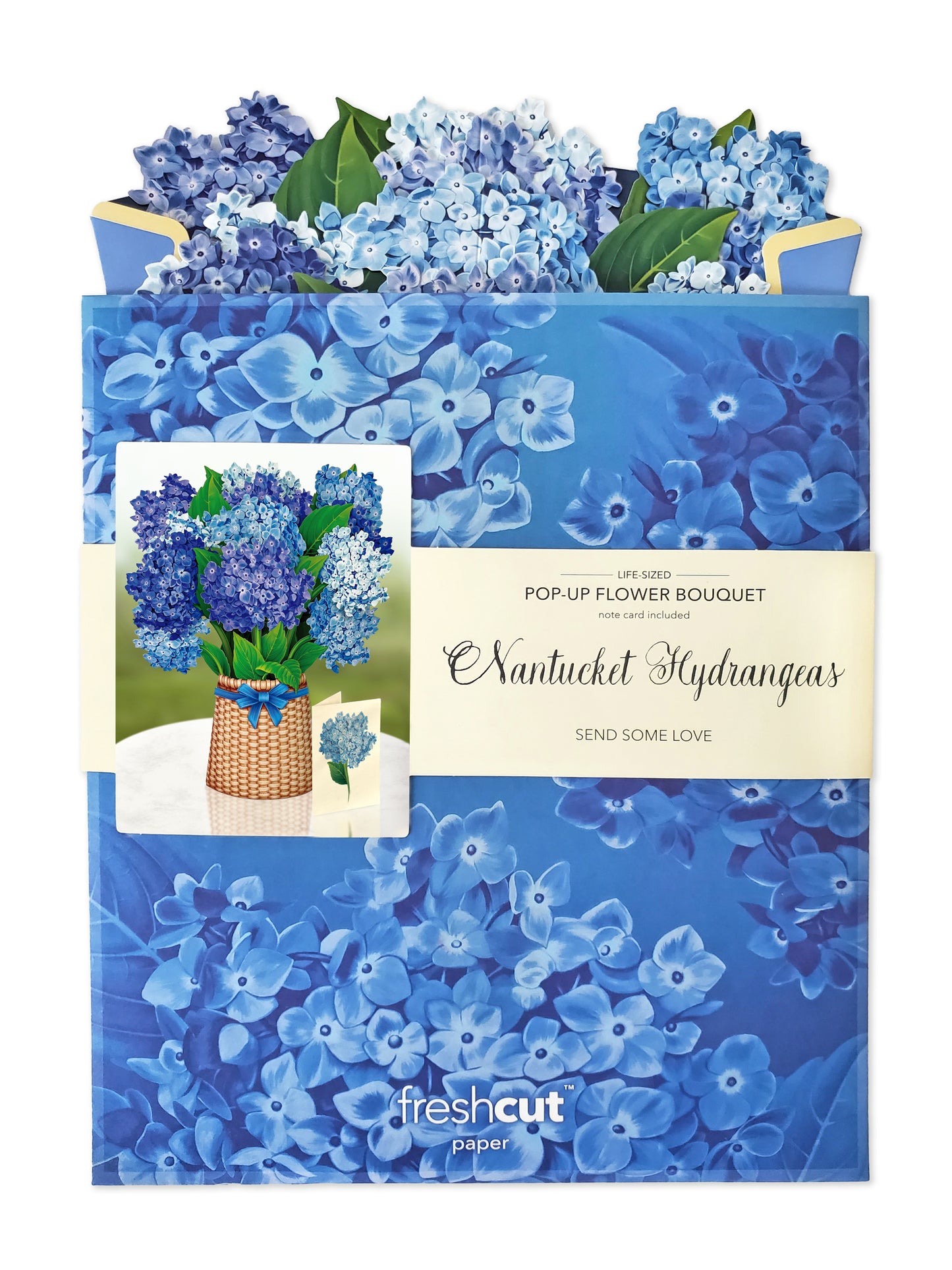 Pop-Up Flower Bouquets Cards Nantucket Hydrangeas