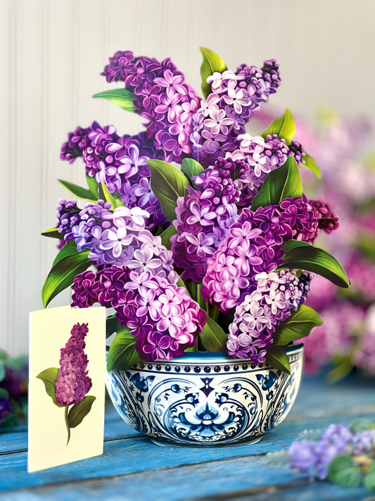 Pop-Up Flower Bouquets Cards Garden Lilac