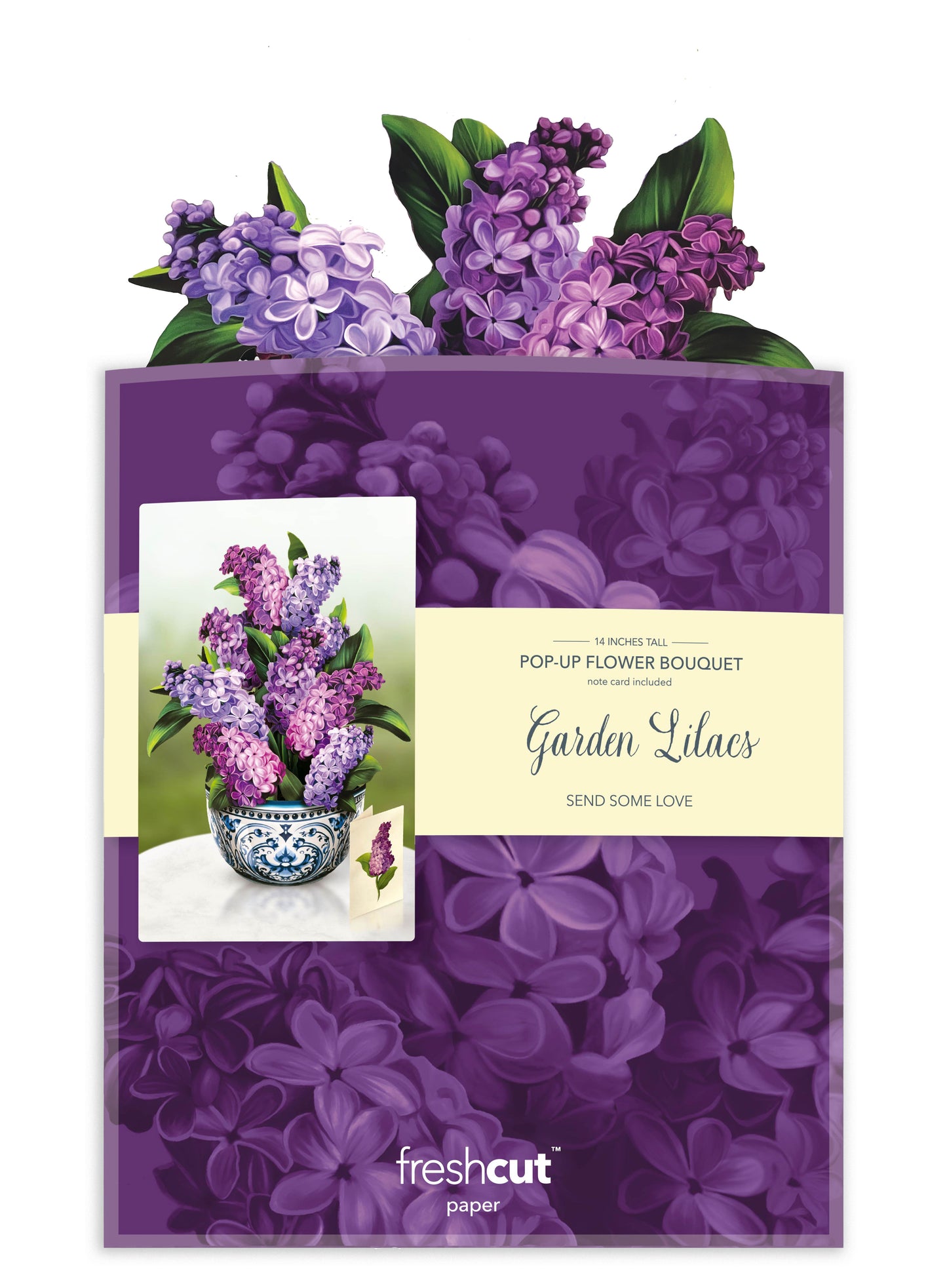 Pop-Up Flower Bouquets Cards Garden Lilac