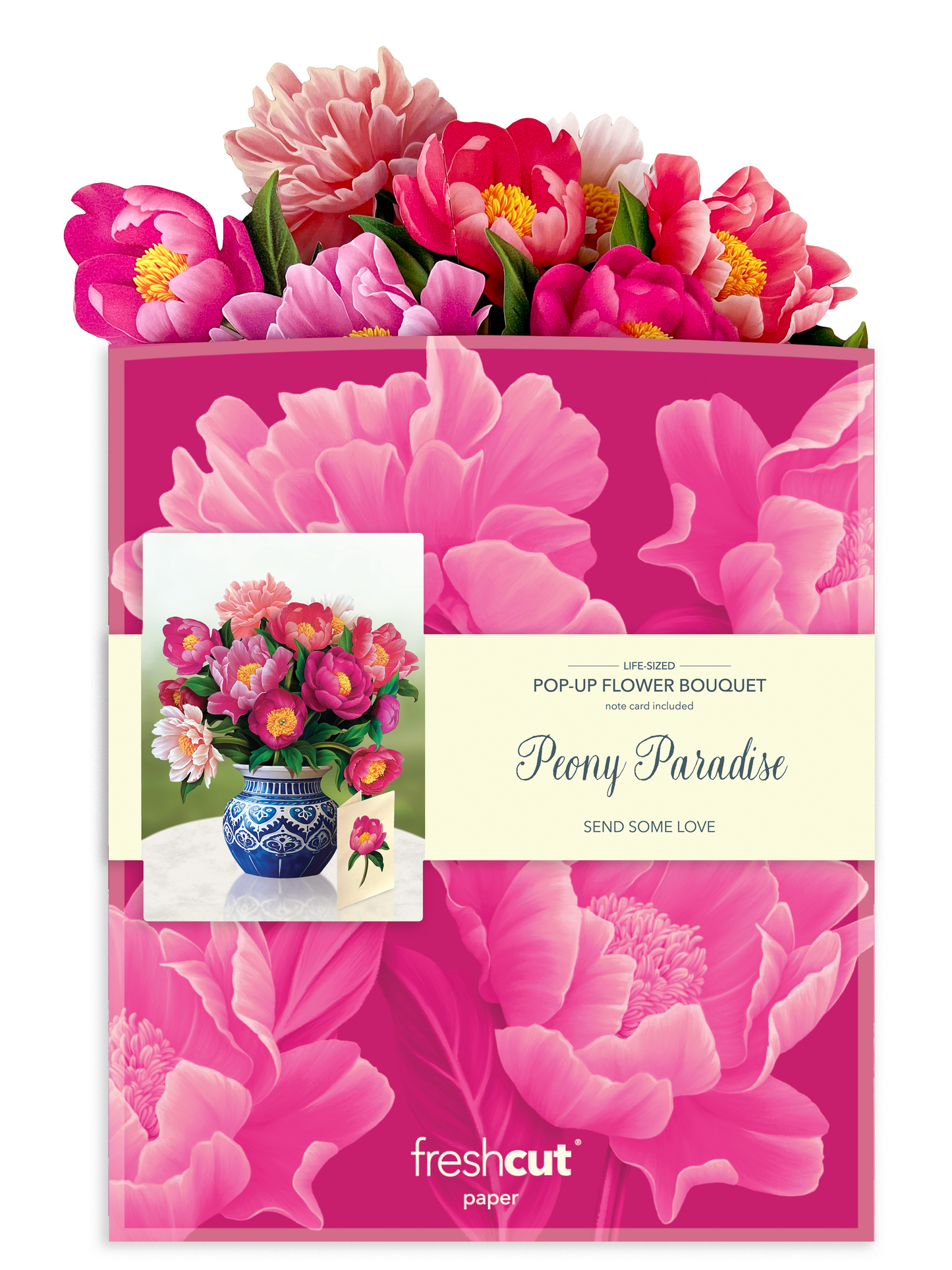 Pop-Up Flower Bouquets Cards Peony Paradise