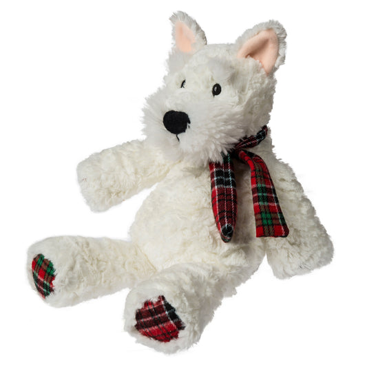 Marshmallow Tartan Terrier Plush Dog