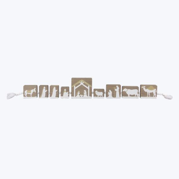 Wood Christmas Nativity String Set