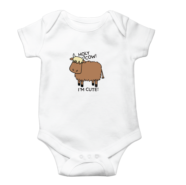 Highland Cow Diaper Shirt Onesie