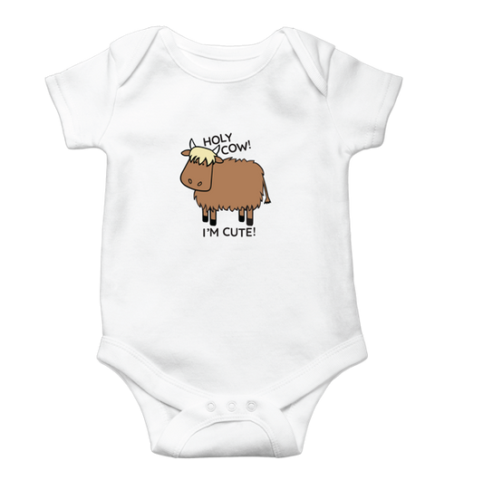 Highland Cow Diaper Shirt Onesie