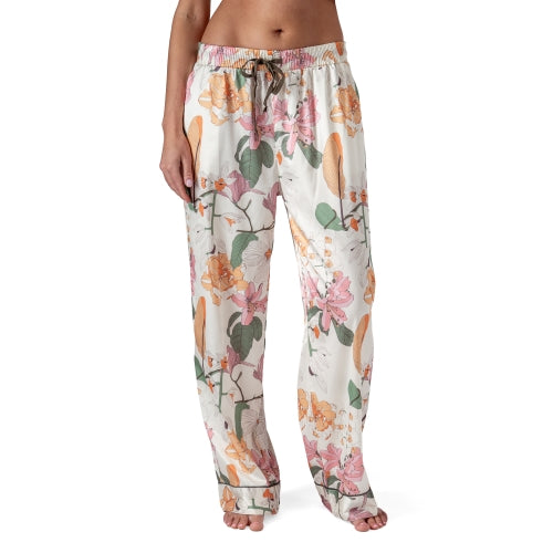 Hello Mello Bloom Service Satin Pajama Lounge Pants
