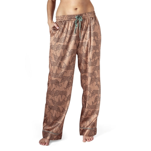 Hello Mello Feline Comfy Satin Pajama Lounge Pants