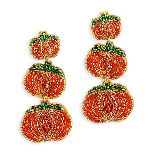 3 Pumpkin Earrings / Halloween