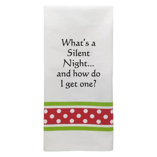 Wild Hare Bistro Towel What's A Silent Night