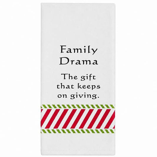 Wild Hare Bistro Towel "Family Drama..." Holiday Towel
