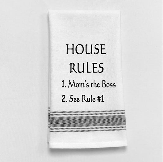 Wild Hare Bistro Towel White Kitchen Towel House Rules
