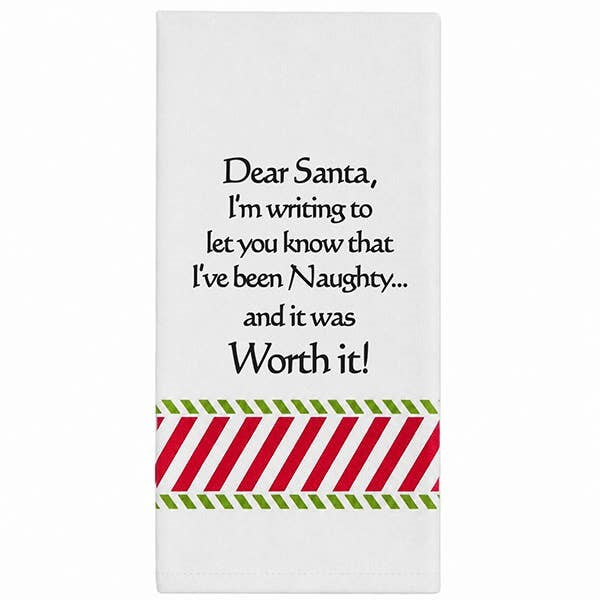 Wild Hare Bistro Towel "Dear Santa, I'm Writing..." Holiday Towel