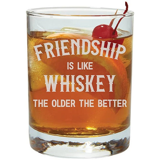 Friendship Is Like Whiskey Rocks Glass