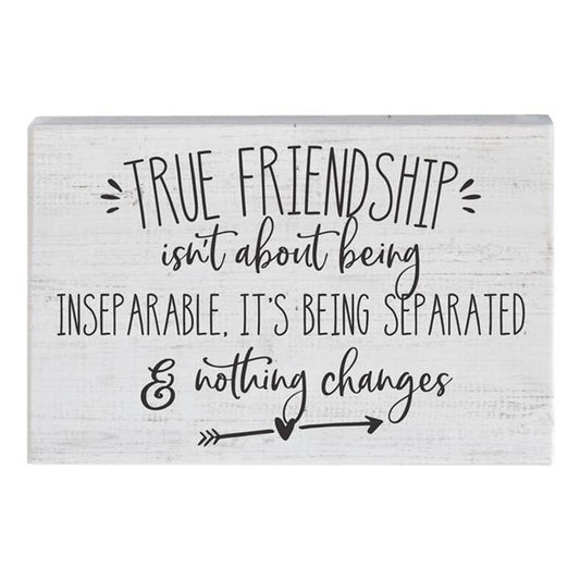 True Friendship Isn't About Being Inseparable Sign