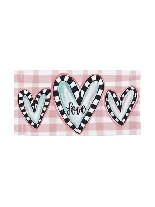 Valentine "Striped Hearts" Lumbar Pillow Swap