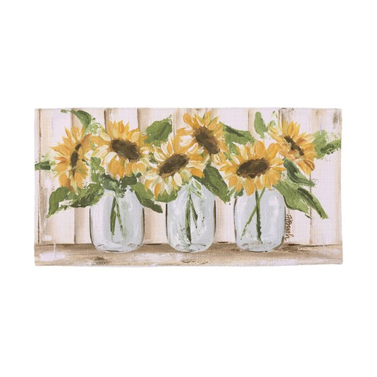 Sunflower Jar Trio Lumbar Pillow Swap
