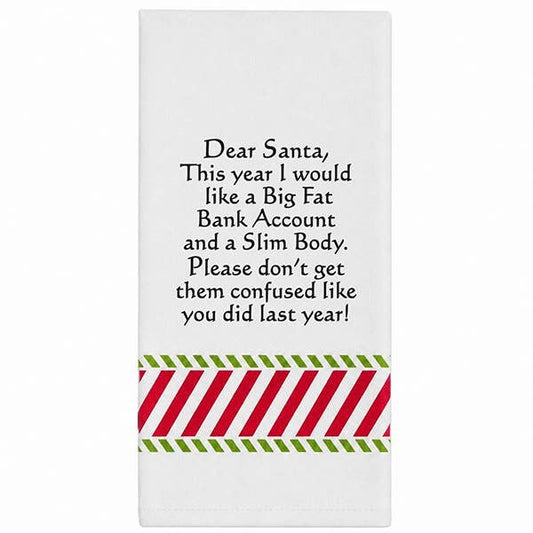 Wild Hare Bistro Towel "Dear Santa..." Holiday Towel