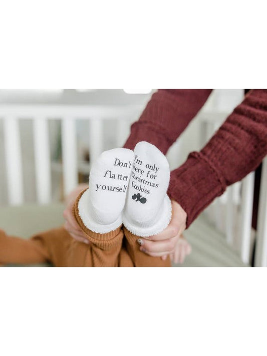 Don't Flatter Yourself....Christmas Cookies Baby Socks
