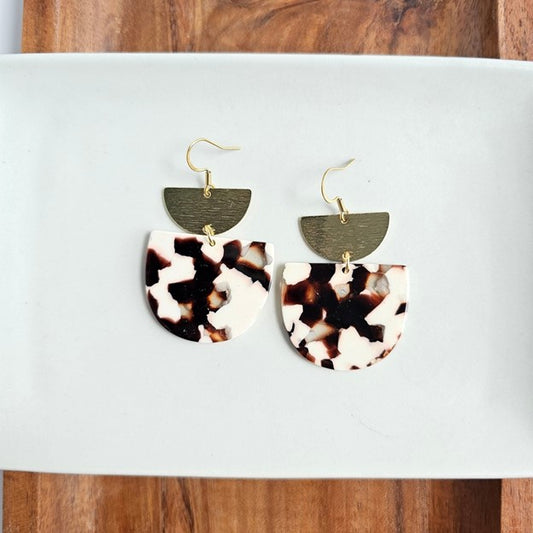 Harper Earrings Cowhide