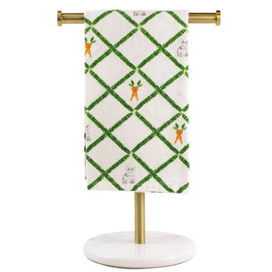Boxwood Trellis Bunny Hand Towel Cream
