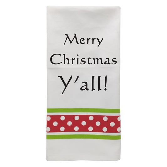 Wild Hare Bistro Towel  Merry Christmas Y'all