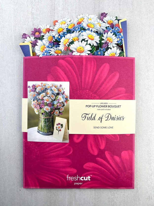 Pop-Up Flower Bouquets Cards Field Of Daisies