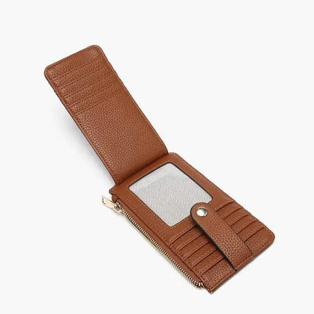 Mae Multi-Card RFID Protected Wallet w/ Strap Snap Closure