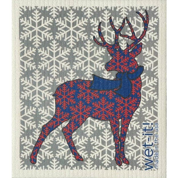 Frosted Deer Wet-It Kitchen Cloth
