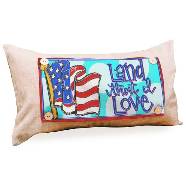 Patriotic "Land That I Love" Lumbar Pillow Swap