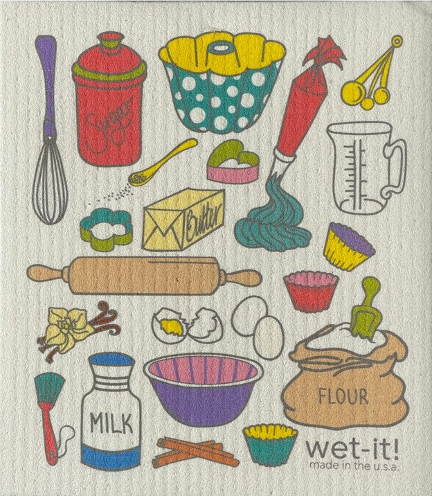 Wet It Baking Time Confetti Kitchen Cloth